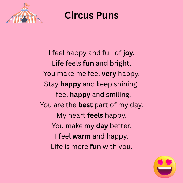 Cute Circus Puns