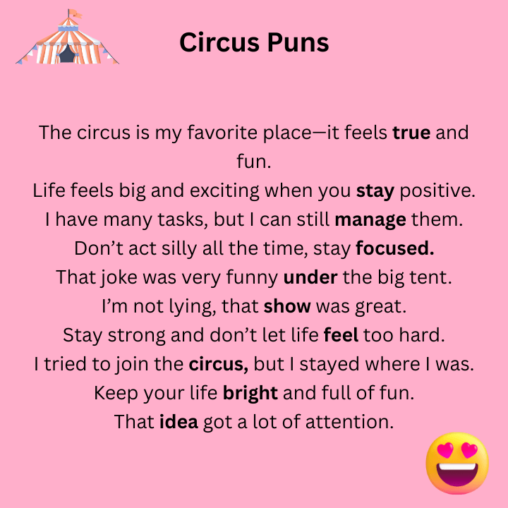 Circus Puns