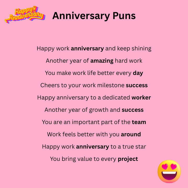 Work Anniversary Puns