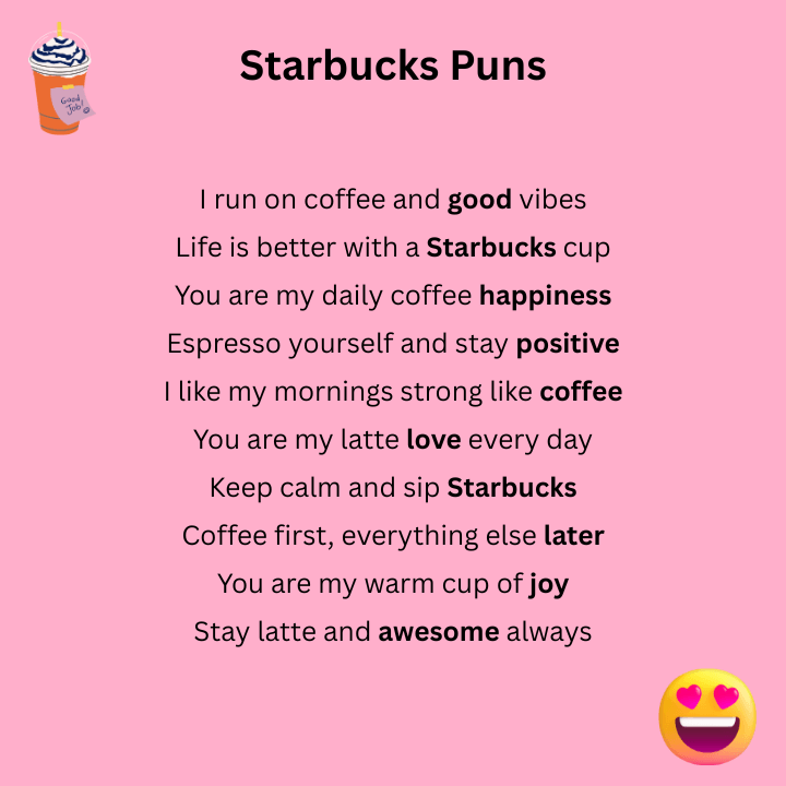 Starbucks Puns One Liners