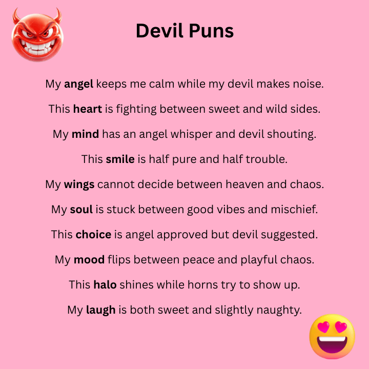 Angel And Devil Puns