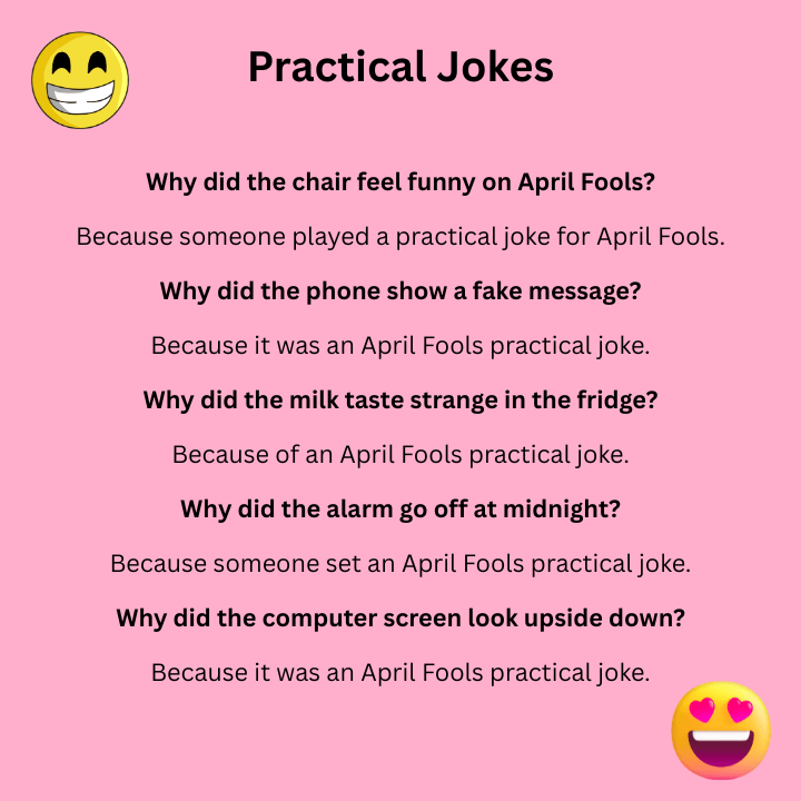 April Fools Practical Jokes