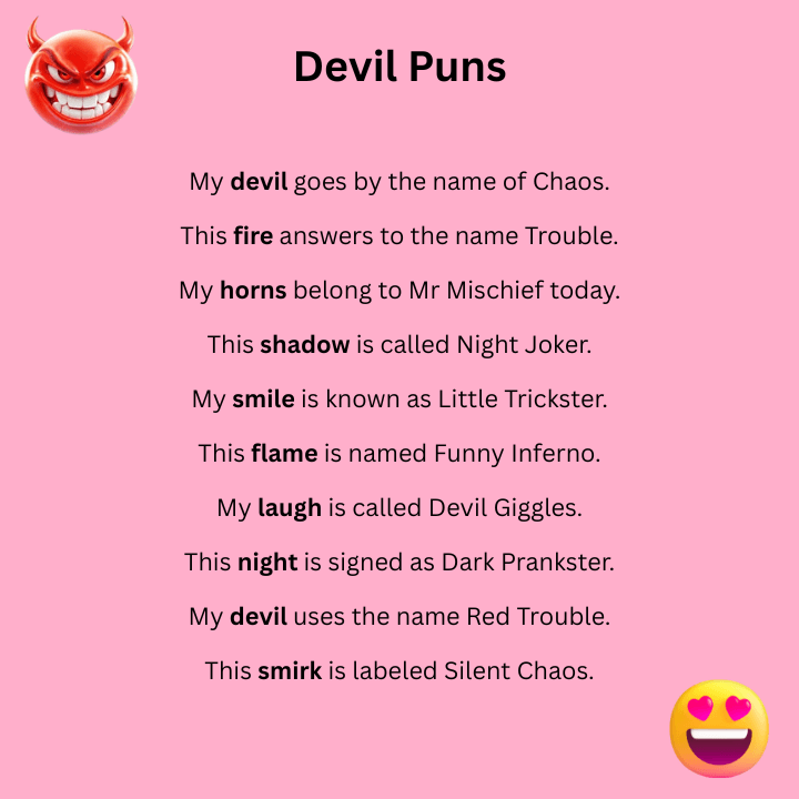 Devil Puns Names