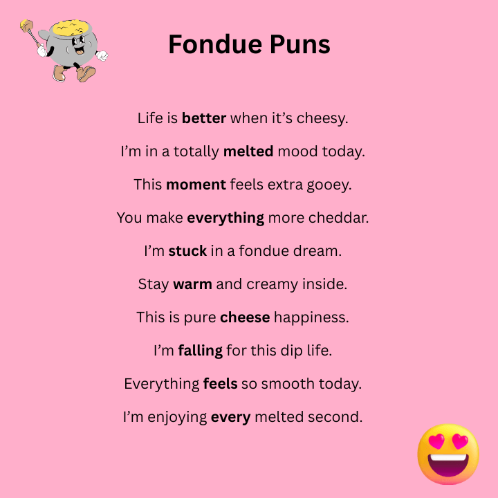 Cheese Fondue Puns