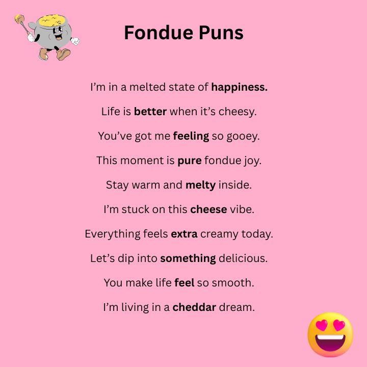 Fondue Puns One Liners
